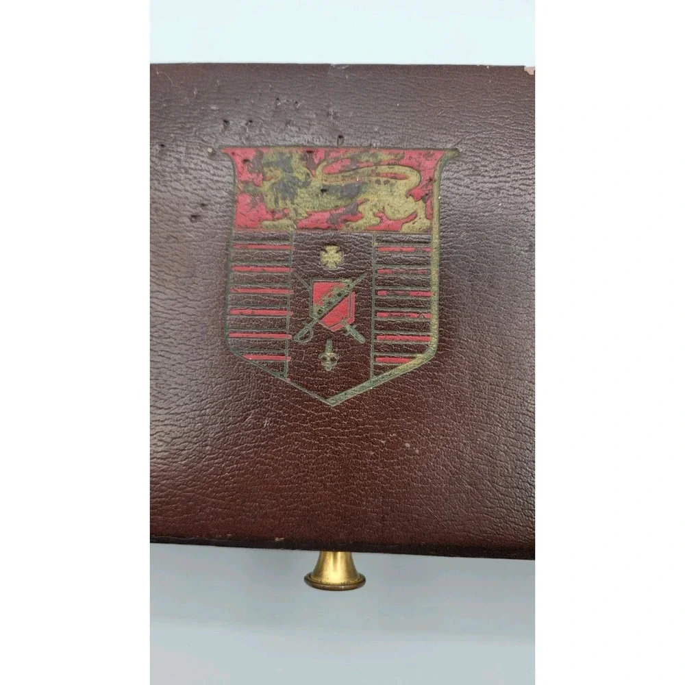 Vintage 1960's Lord‎ Buxton Men's Royal Crest Jewelry/Trinket  Box Large